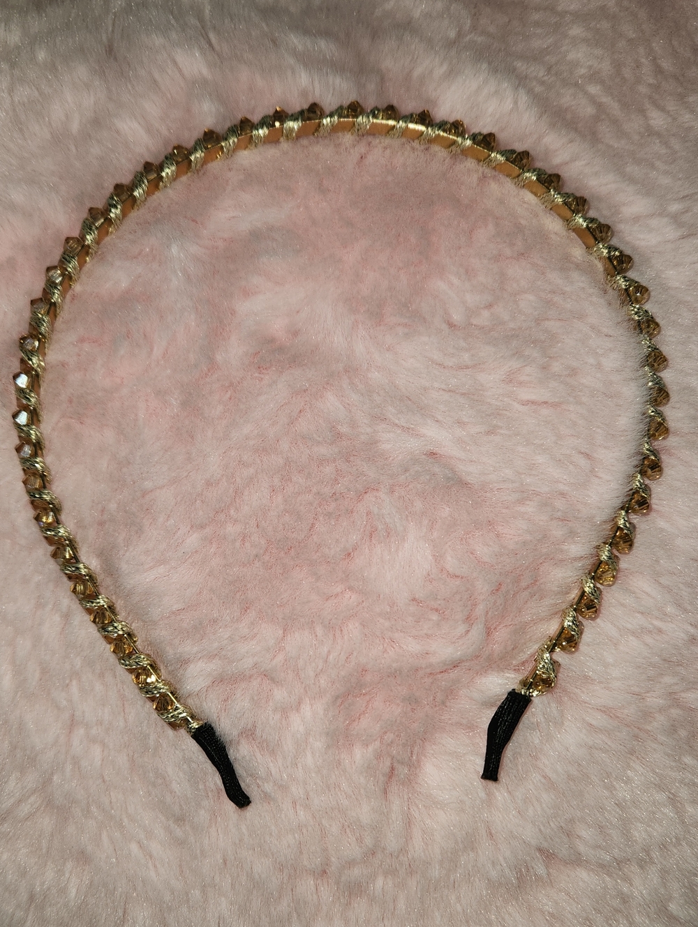 Gold Braided Crystal Headband